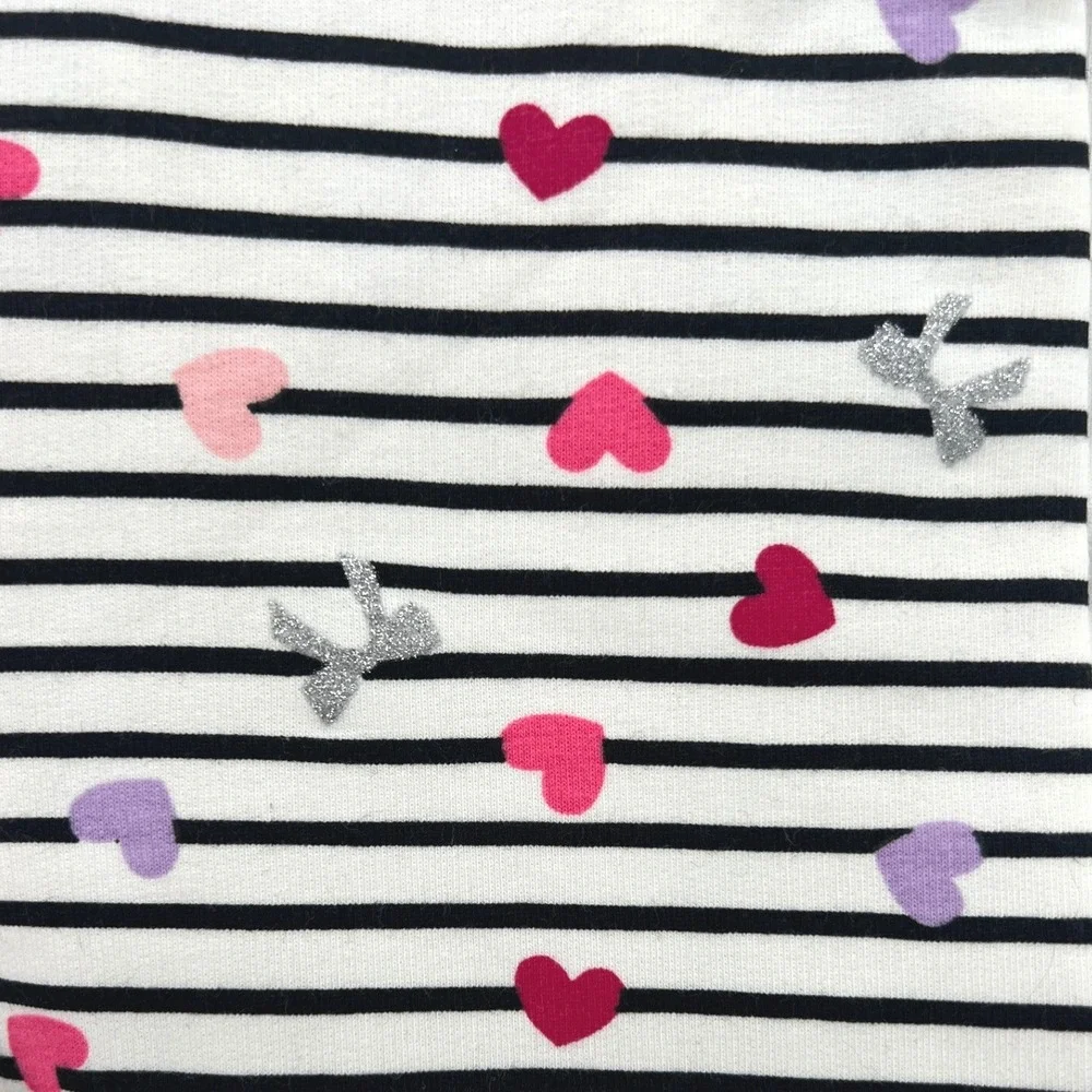 Isaac Mizrahi 3 Piece Legging‎ Scrunchie Set Girls XS 4 Heart Applique NWT